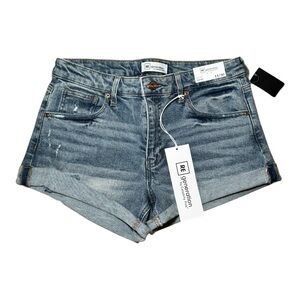 REGENERATION BY CELEBRITY PINK Mid-Rise Rolled Cuff Blue Denim Shorts 11/30 NWT